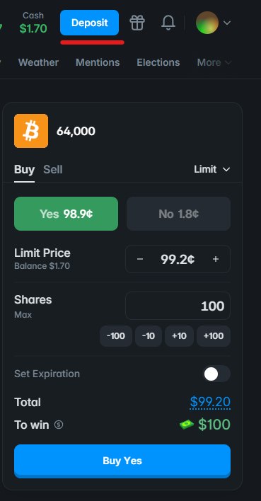 👆 图1-2：Deposit 按钮 & 代币网络选择 - AIBoxBot