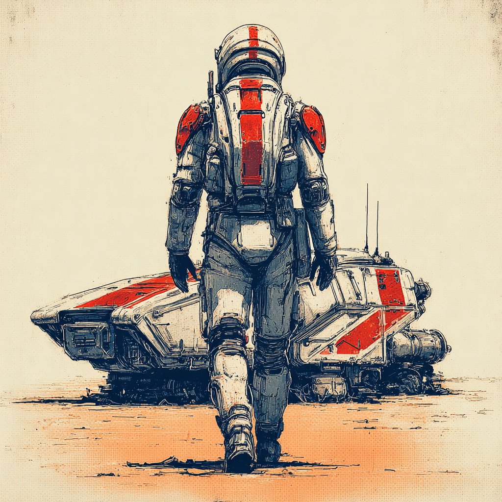 AIBoxBot构图进阶：70年代欧式复古科幻插画风格拆解｜Midjourney 提示词 - AIBoxBot