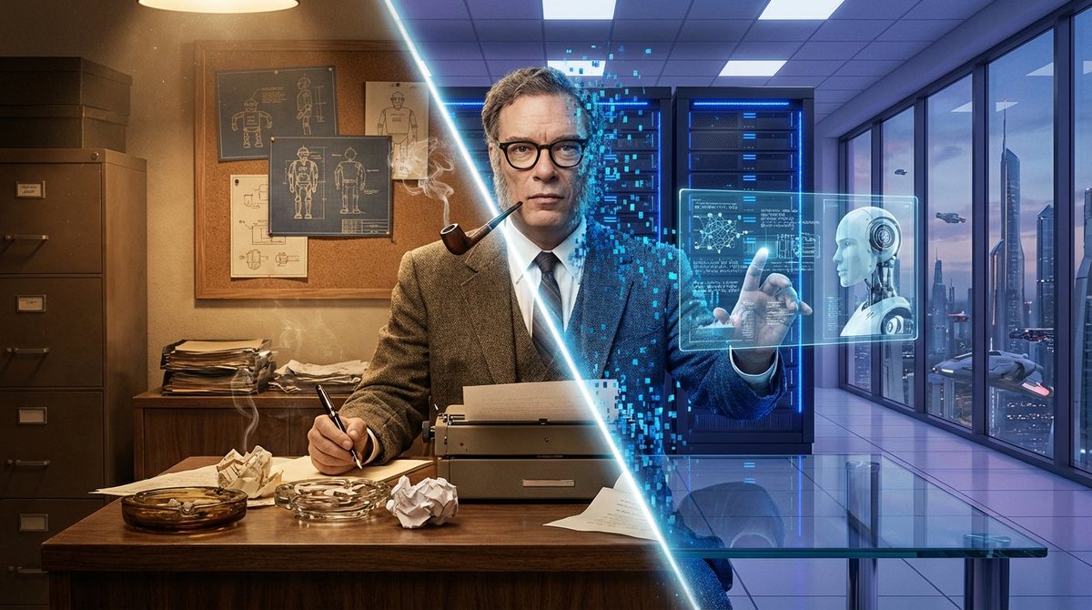 AIBoxBot构图拆解：愿景家专用的「双时空书房」构图 Prompt｜NanoBanana 实操指南（附提示词） - AIBoxBot