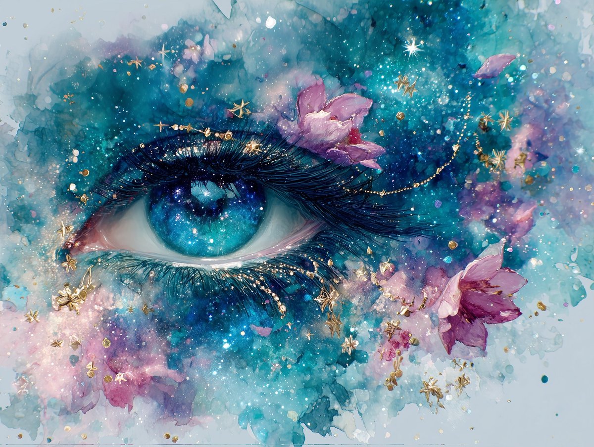 AIBoxBot构图拆解：眼球与几何线条构成的迷幻肖像｜Midjourney 实操指南（附提示词） - AIBoxBot