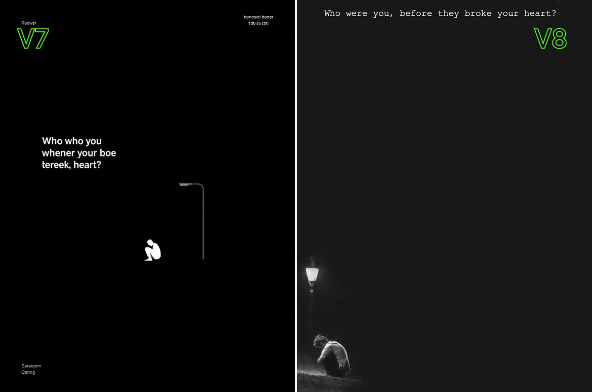 AIBoxBot最新教程：Midjourney V7 vs V8：文字识别能力对比示例 | Midjourney（附提示词） - AIBoxBot