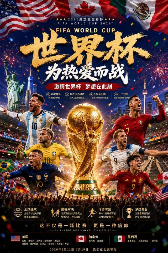 ⚽️ 2026世界杯激情来袭，等待四年只为这一刻！ - AIBoxBot