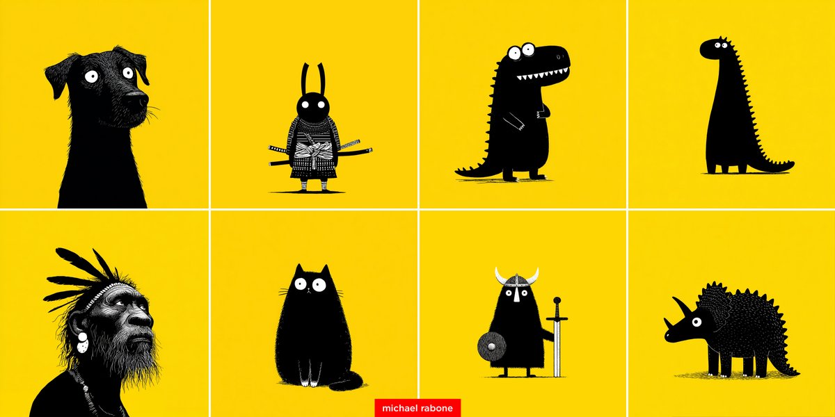 AIBoxBot构图拆解：极简钢笔人像：维京剪影风格练习｜Midjourney 实操指南（附提示词） - AIBoxBot