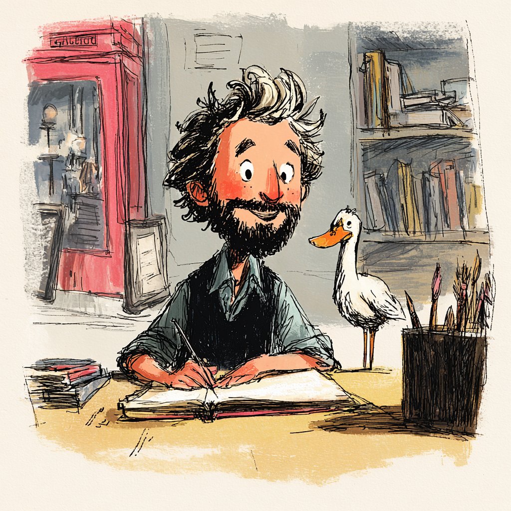 AIBoxBot案例解析：松散水彩线稿风的童书叙事插画｜Midjourney 提示词 - AIBoxBot