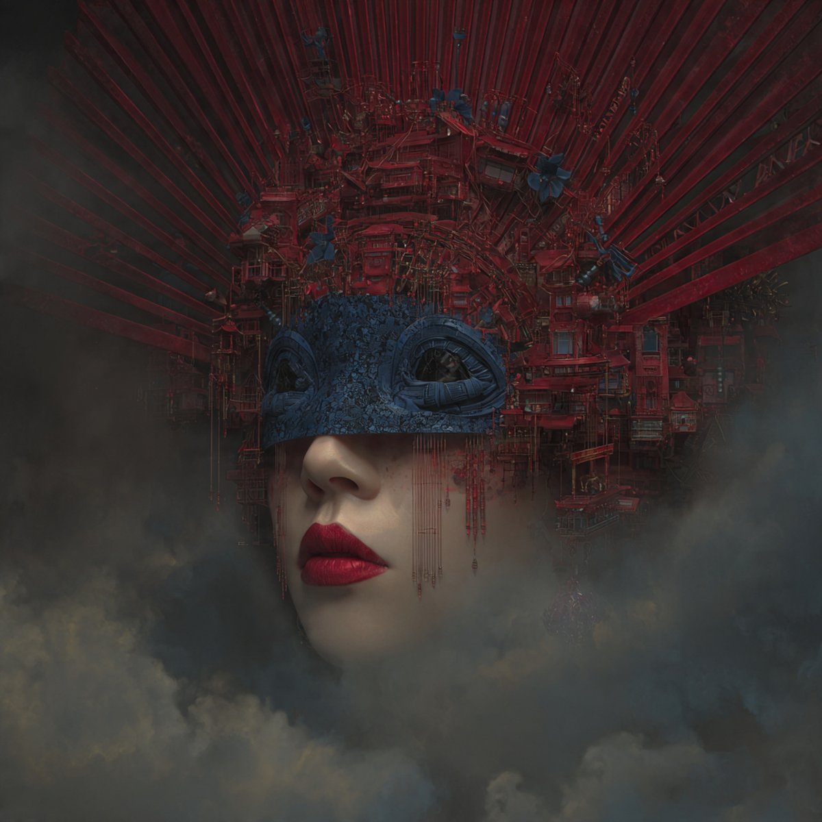 AIBoxBot构图拆解：赛博谍影：未来版玛塔·哈里人像练习｜Midjourney 实操指南（附提示词） - AIBoxBot