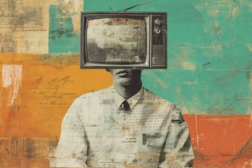 AIBoxBot构图进阶：复古撕贴超现实拼贴画结构模版｜Midjourney 提示词 - AIBoxBot