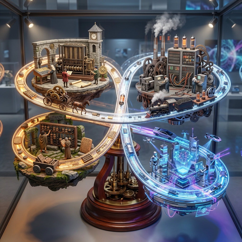 AIBoxBot最新教程：无限符号里的计算机史雕塑 | NanoBanana（附提示词） - AIBoxBot