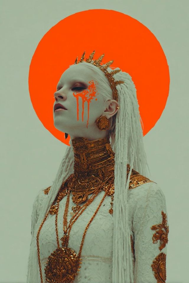 AIBoxBot实战笔记：超现实白发女子与日轮人像练习｜Midjourney 教程 - AIBoxBot