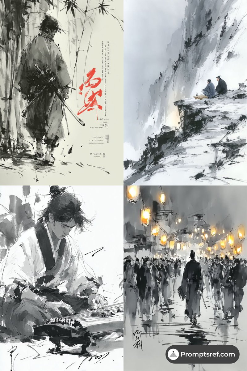 AIBoxBot视觉拆解：电影级冷峻肖像：高对比黑白人像风格解析｜Midjourney 教程 - AIBoxBot