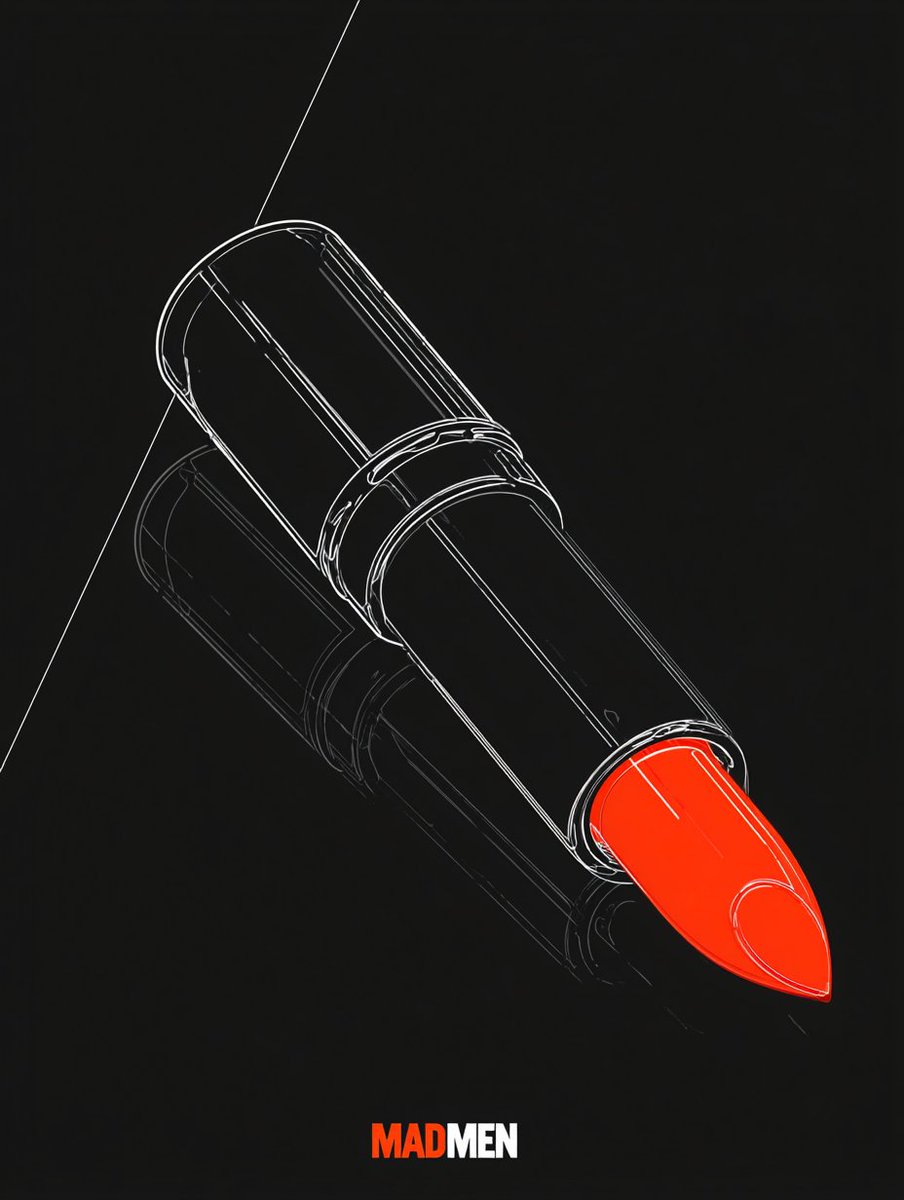 AIBoxBot构图进阶：极简线稿海报：Mad Men 质感练习｜Midjourney 提示词 - AIBoxBot