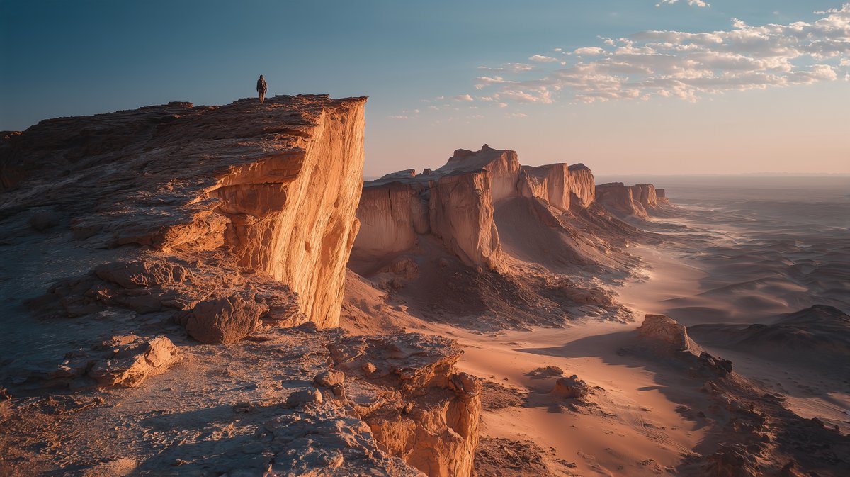 IMAX 级宇航员与外星旷野横幅构图 - AIBoxBot