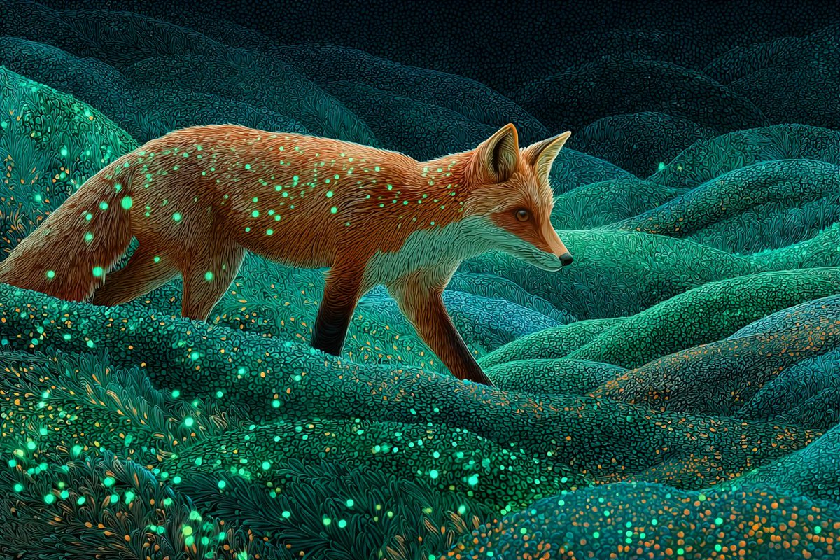 AIBoxBot场景实战：梦幻萤火幻境：生物荧光山谷场景设定｜Midjourney 构图提示词 - AIBoxBot