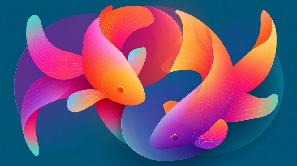 AIBoxBot构图进阶：霓虹生物光锦鲤的阴阳构图｜Midjourney 提示词 - AIBoxBot