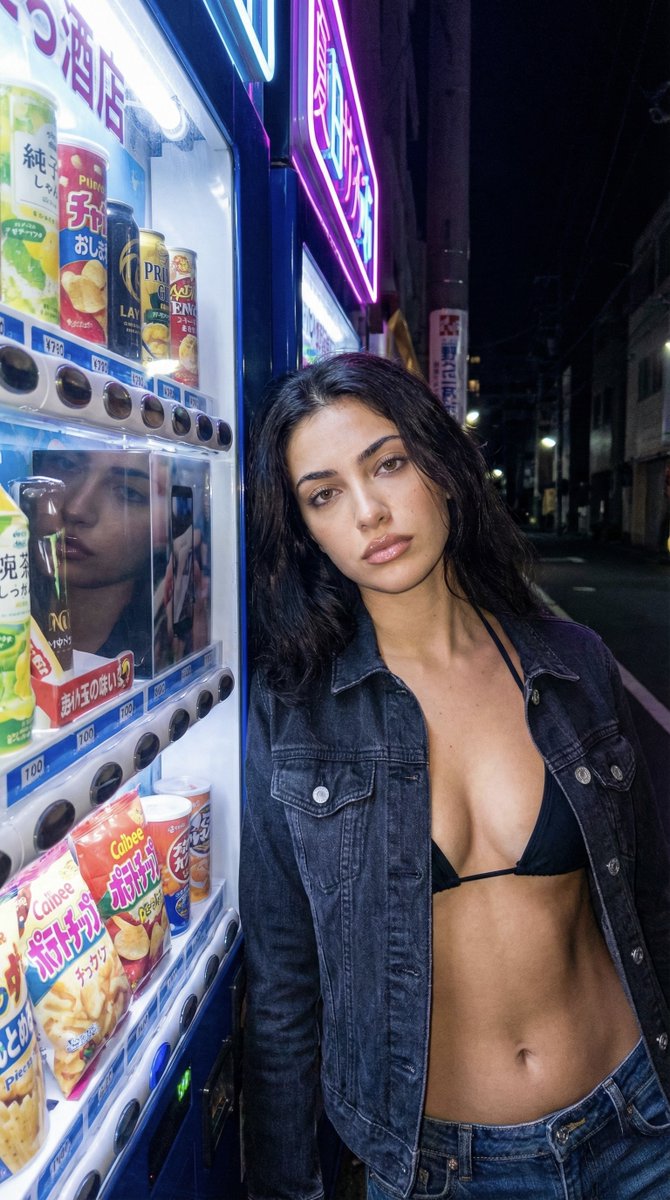 AIBoxBot视觉笔记：深夜便利店霓虹：iPhone 风格写实人像｜Midjourney 构图实操指南 - AIBoxBot