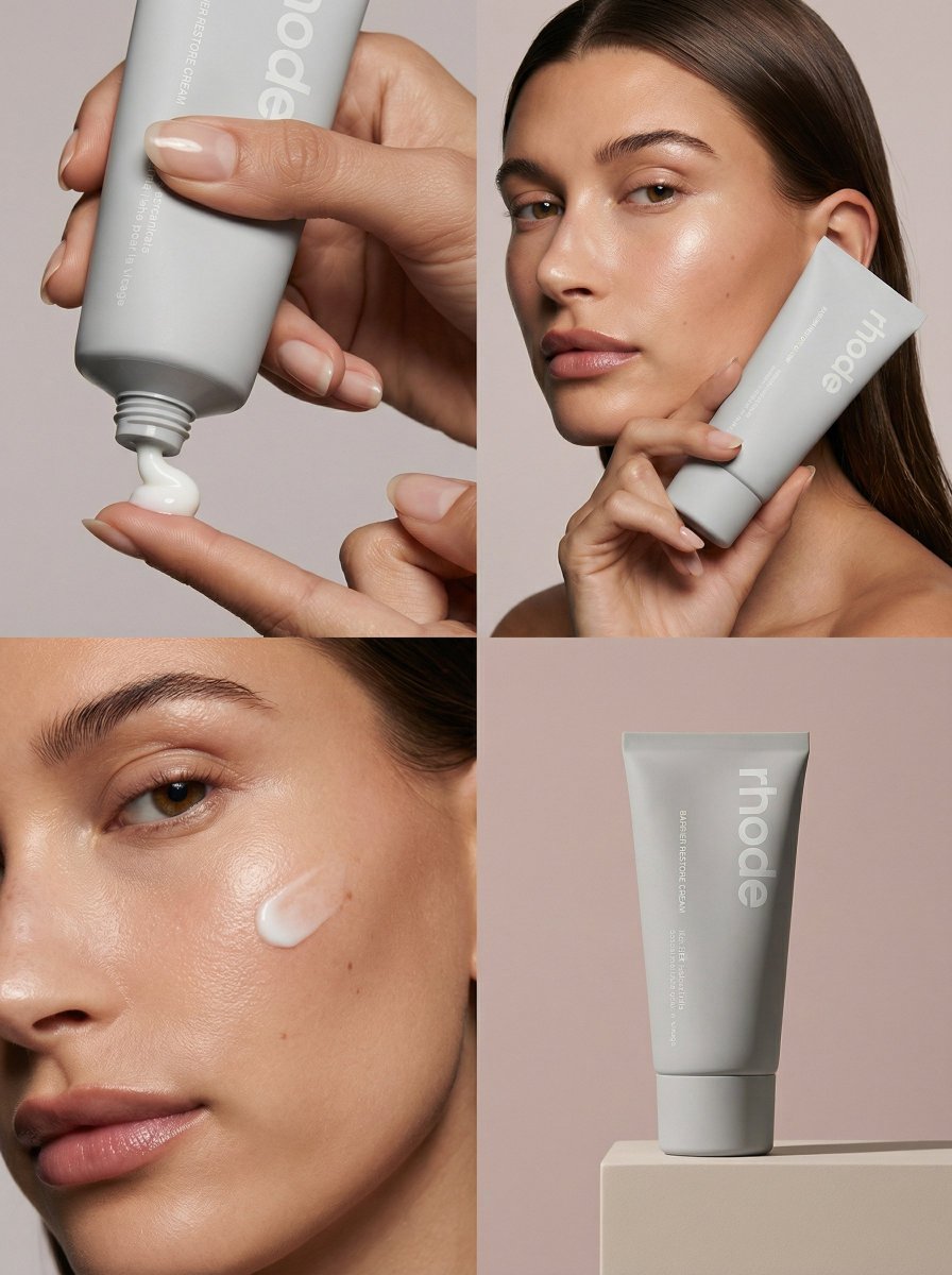 AIBoxBot最新教程：高端护肤海报：2×2 网格排版示例 | NanoBanana（附提示词） - AIBoxBot