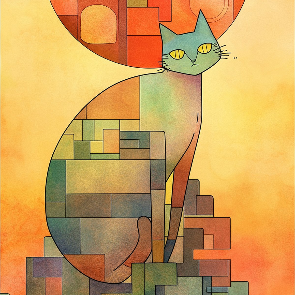 AIBoxBot场景实战：极简抽象画：日常修行式 AI 创作练习｜Midjourney 构图提示词 - AIBoxBot