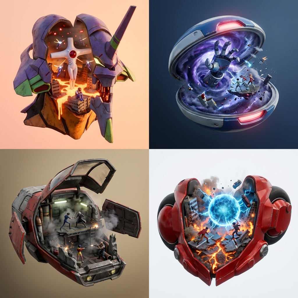 AIBoxBot视觉拆解：多部动漫风格拆解的 NanoBanana 趣味玩法｜NanoBanana 教程 - AIBoxBot