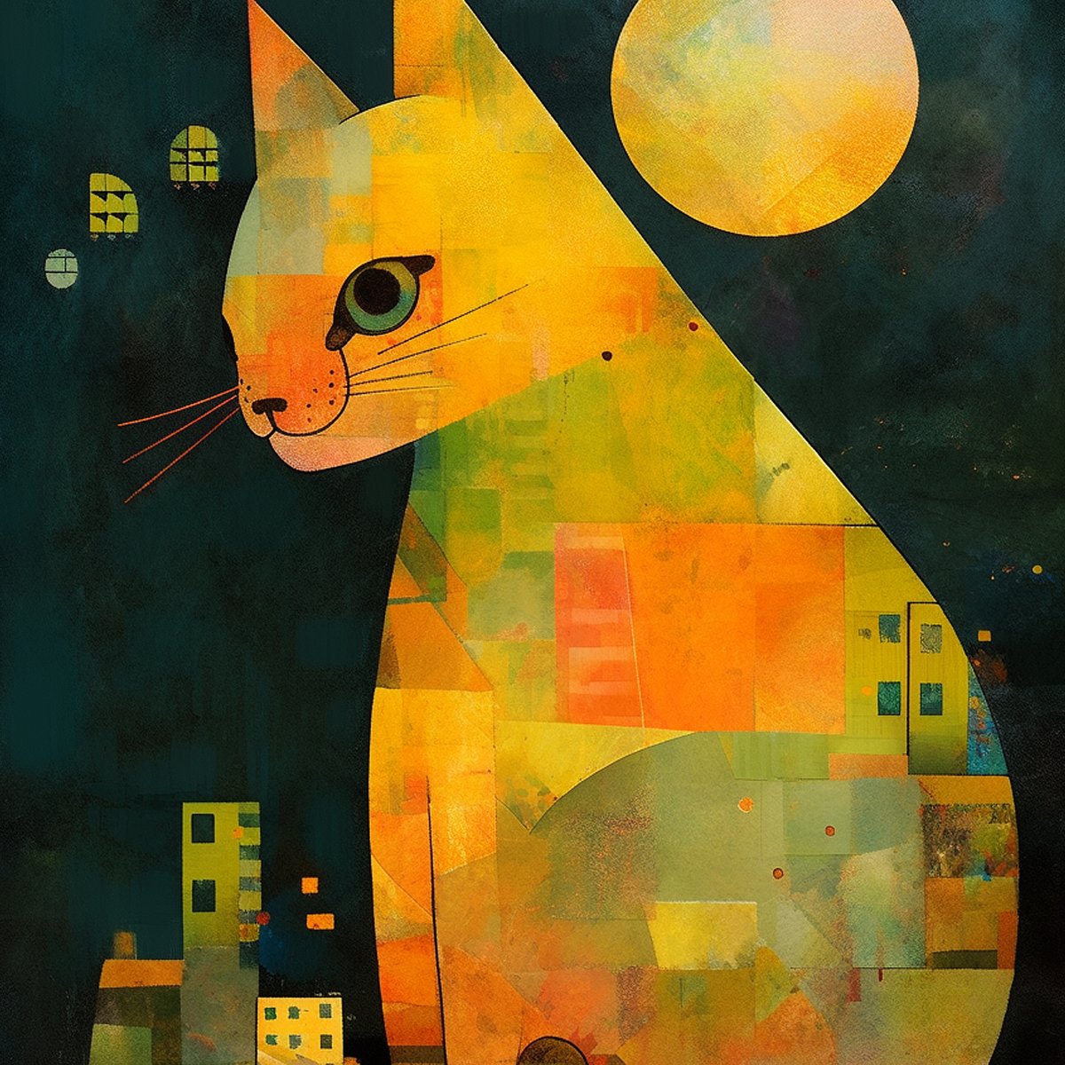 AIBoxBot案例解析：日更修行系：抽象几何艺术练习｜Midjourney 提示词 - AIBoxBot