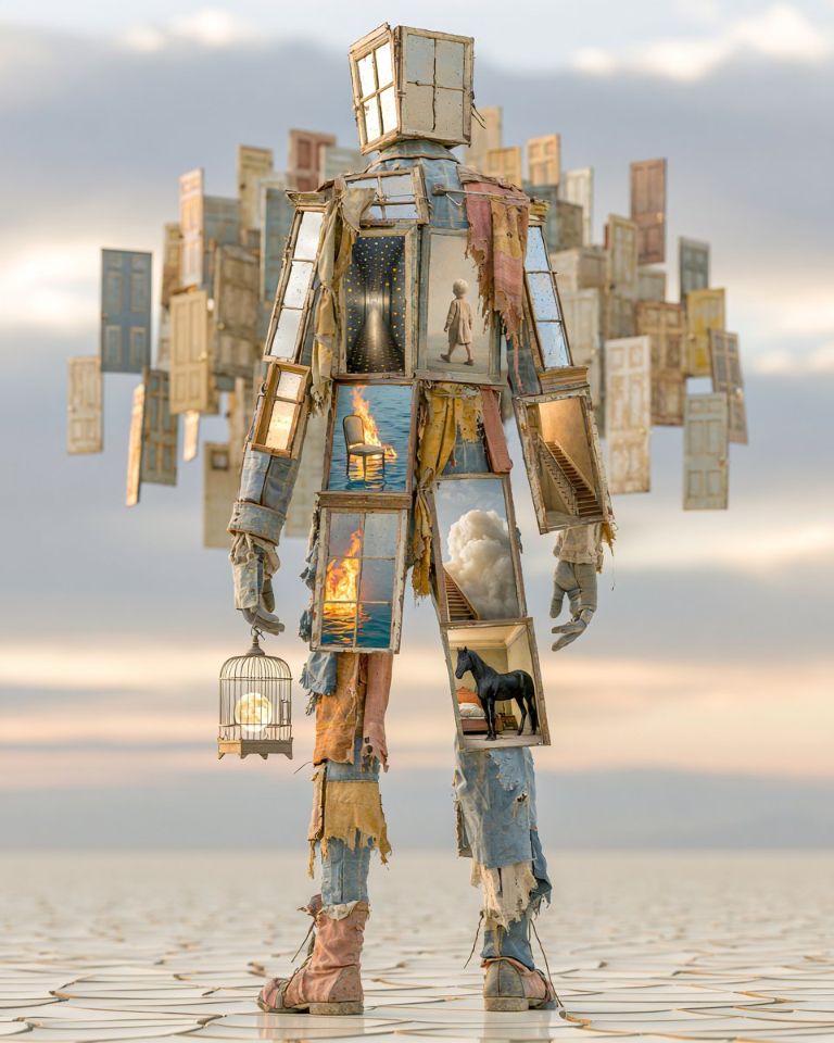 AIBoxBot视觉笔记：极简建筑与拟人汽车的冷淡未来感｜Midjourney 构图实操指南 - AIBoxBot