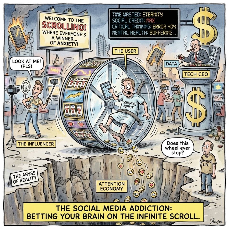 AIBoxBot构图拆解：单格讽刺漫画 Prompt：NanoBanana 的优势示例｜NanoBanana 实操指南（附提示词） - AIBoxBot