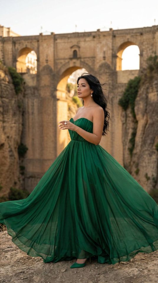 AIBoxBot风格练习：Ronda 悬崖大桥 · 奢华杂志感构图｜NanoBanana 提示词分享 - AIBoxBot