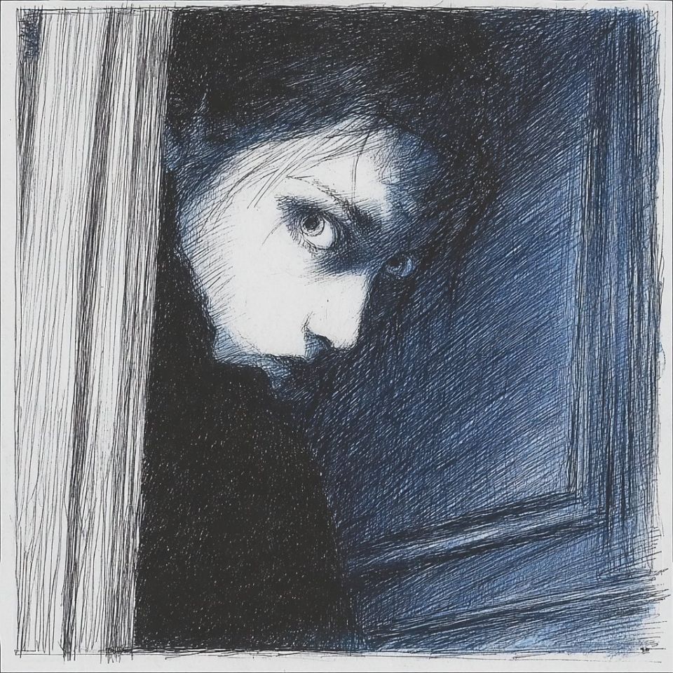 AIBoxBot构图进阶：蓝色墨线人像：V7 sref 55154411 风格解析｜Midjourney 提示词 - AIBoxBot