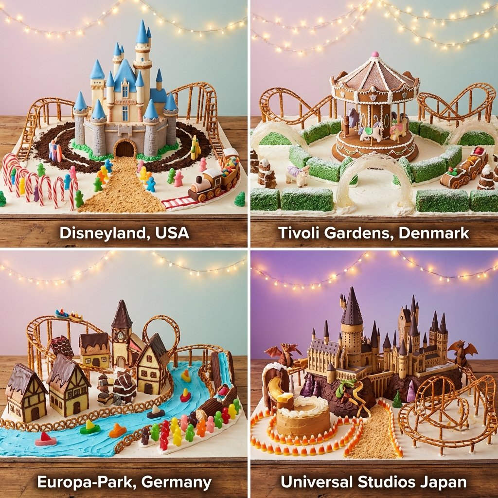 AIBoxBot最新教程：烘焙世界的游乐园：甜品版主题乐园创意 | NanoBanana（附提示词） - AIBoxBot