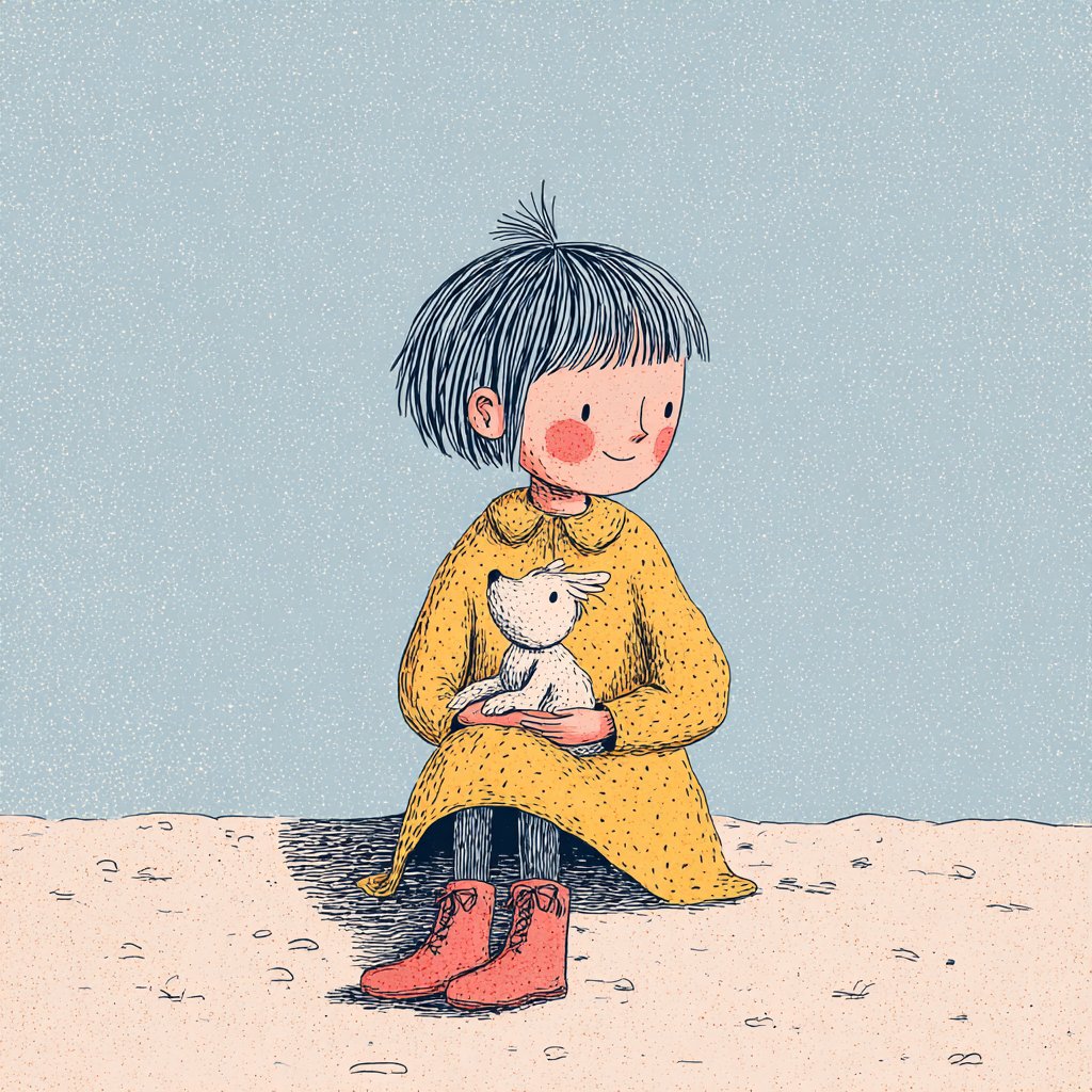 AIBoxBot构图拆解：童书版画质感的暖心插画风格解析｜Midjourney 实操指南（附提示词） - AIBoxBot