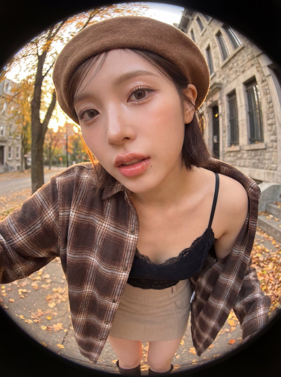 AIBoxBot构图进阶：广角鱼眼下的动感韩系人像｜Midjourney 提示词 - AIBoxBot