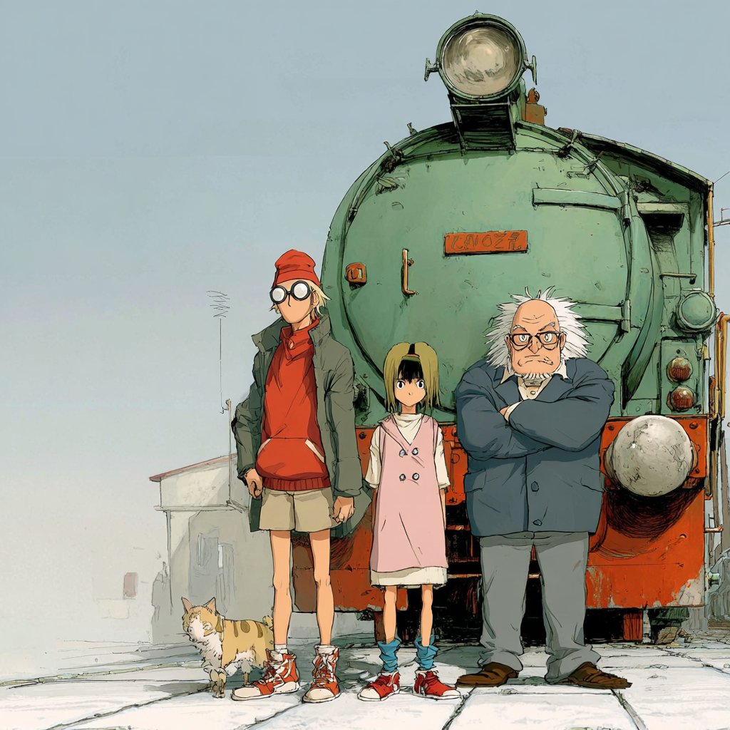 AIBoxBot视觉笔记：欧漫×动漫混合风：硬线条的叙事感插画｜Midjourney 构图实操指南 - AIBoxBot