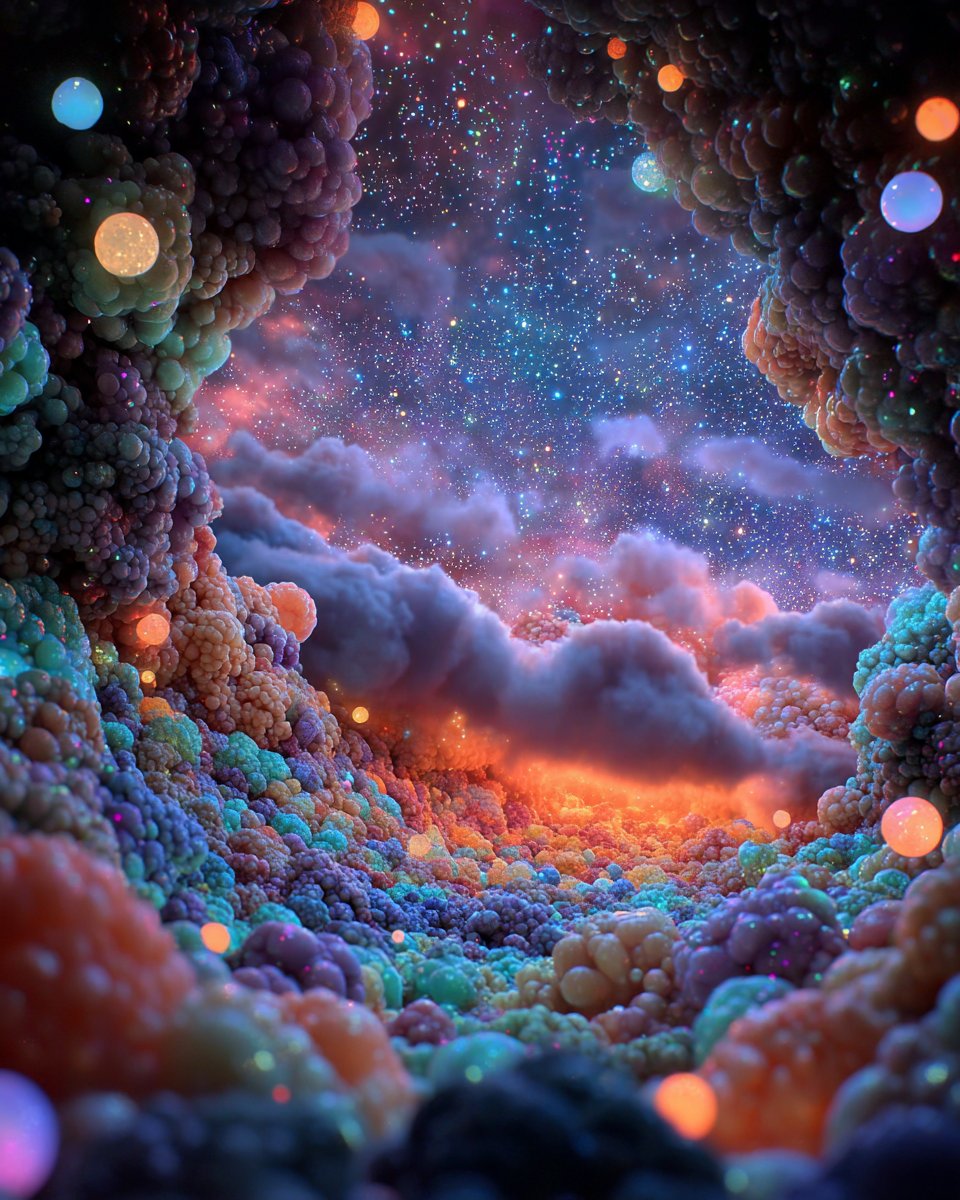 梦幻微观宇宙：生物荧光有机结构 - AIBoxBot