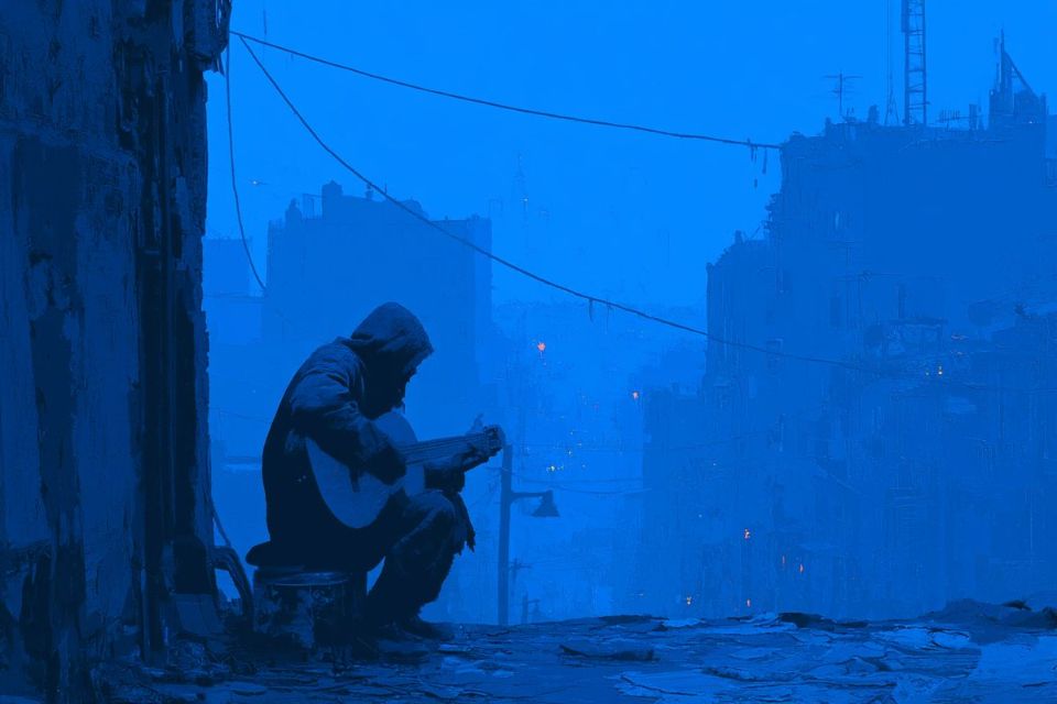 AIBoxBot视觉拆解：单色废土城市：情绪氛围的极致利用｜Midjourney 教程 - AIBoxBot