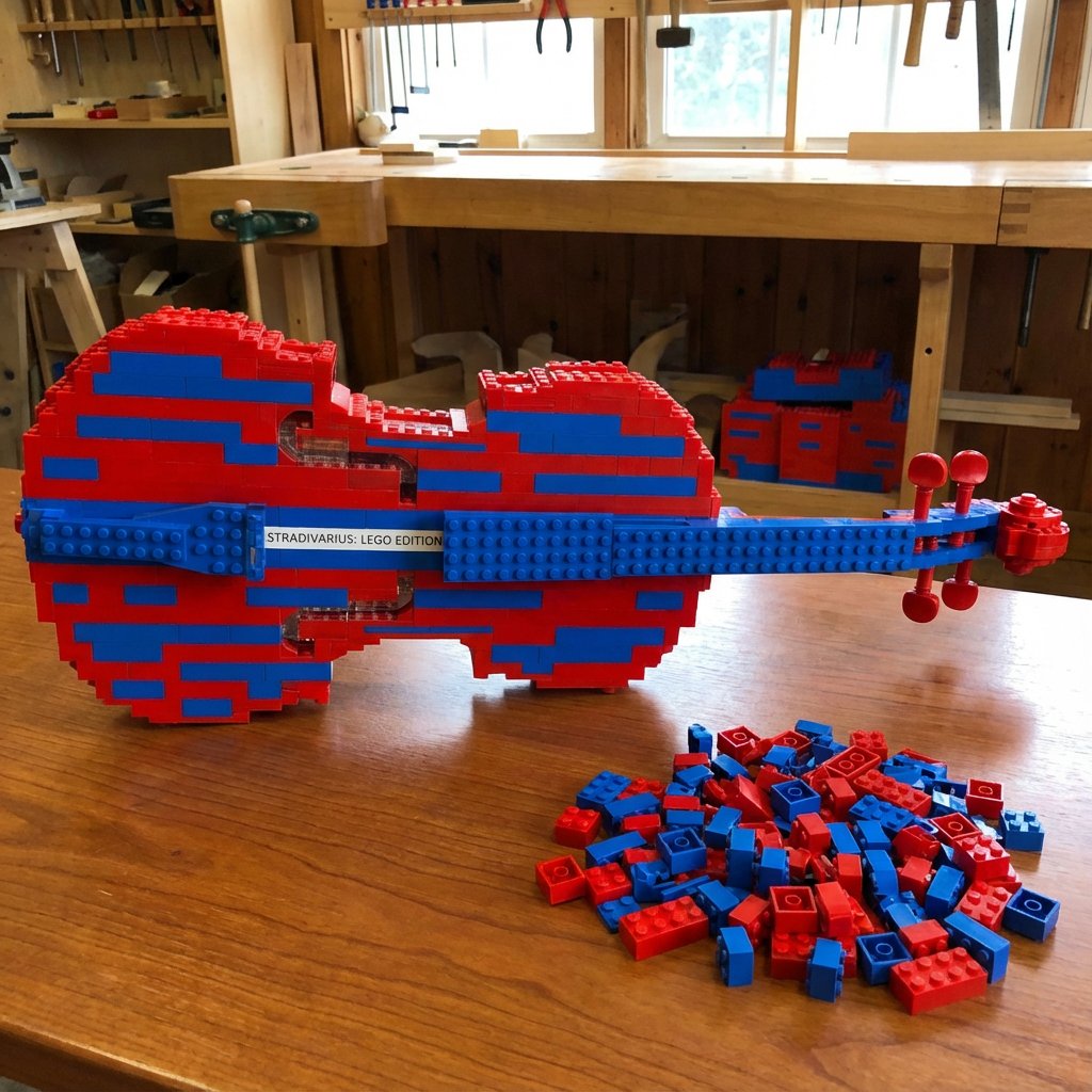 乐高风格变形：Stradivarius 小提琴案例 - AIBoxBot