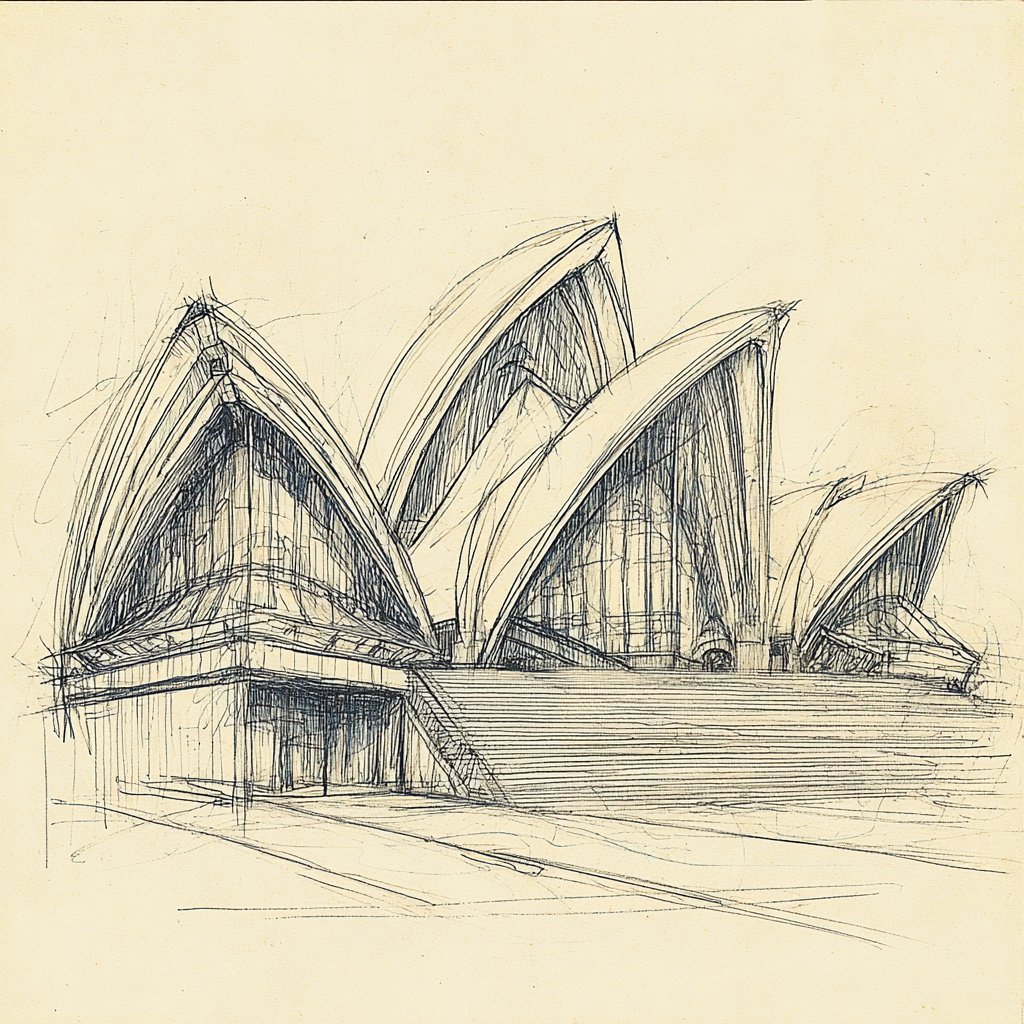 AIBoxBot场景实战：建筑速写感的城市风格融合探索｜Midjourney 构图提示词 - AIBoxBot