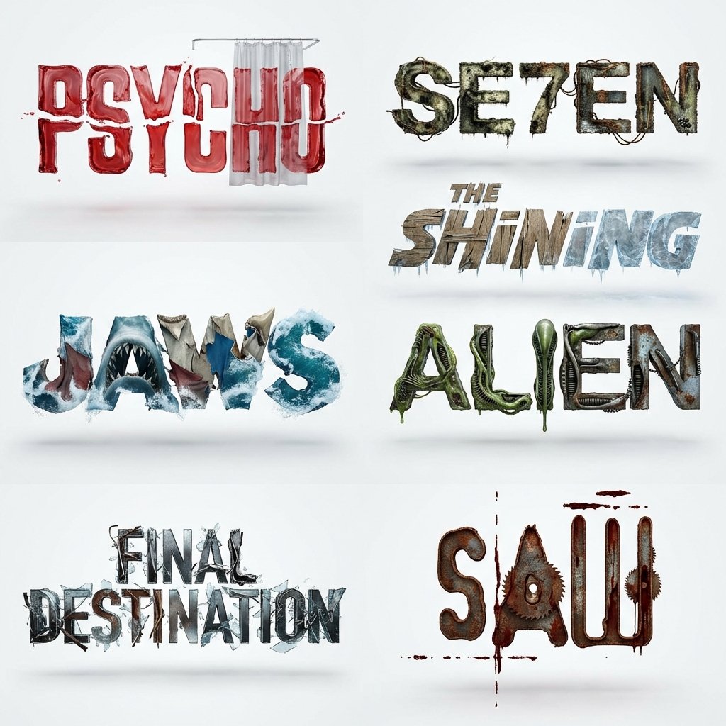 AIBoxBot案例解析：七宗罪电影梗：用材质做文字小实验｜NanoBanana 提示词 - AIBoxBot