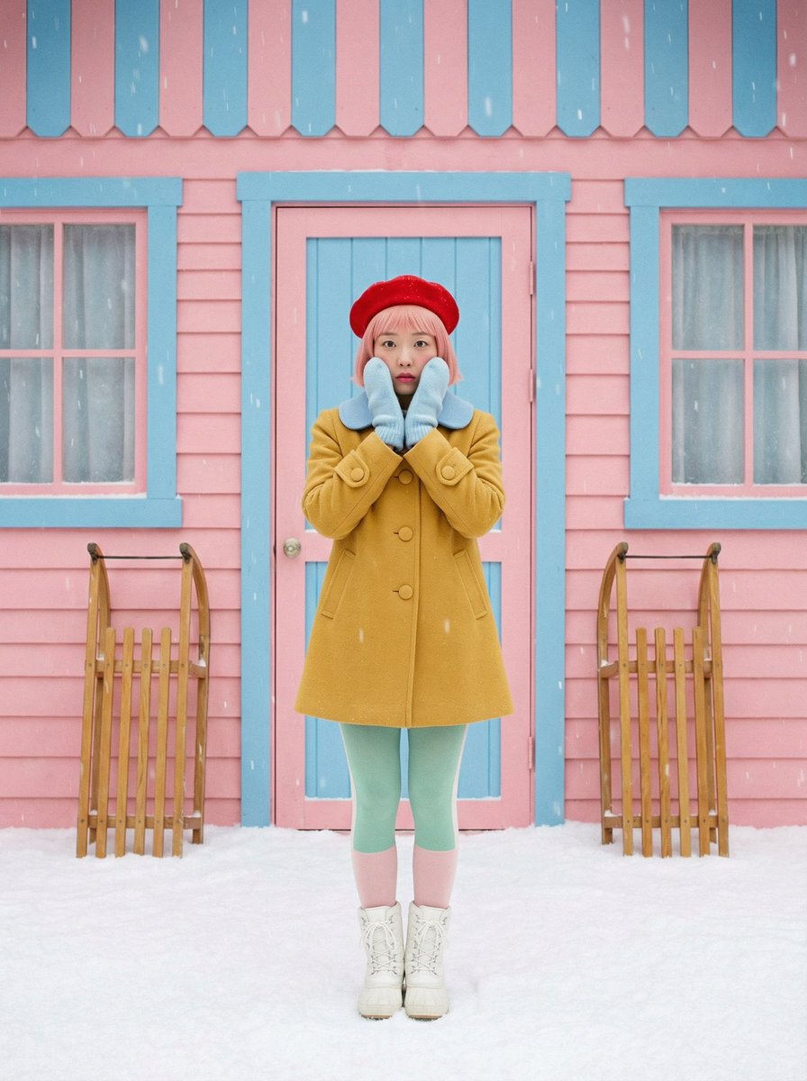 AIBoxBot场景实战：韦斯·安德森式多彩定格肖像练习｜Midjourney 构图提示词 - AIBoxBot