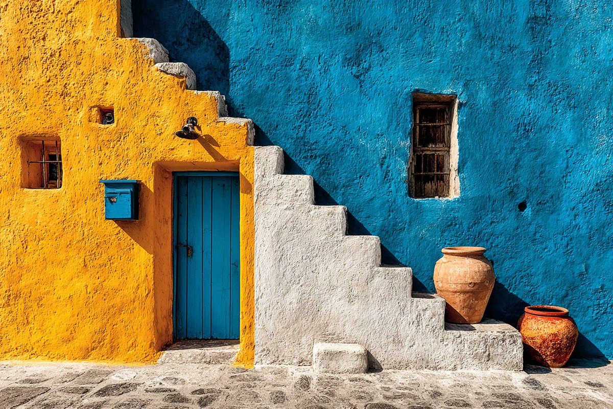 AIBoxBot案例解析：蓝黄对撞的科幻都市肖像练习｜Midjourney 提示词 - AIBoxBot