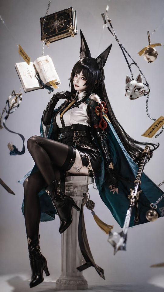 AIBoxBot案例解析：悬浮角色＋真人COS 的高级物构练习｜Midjourney 提示词 - AIBoxBot