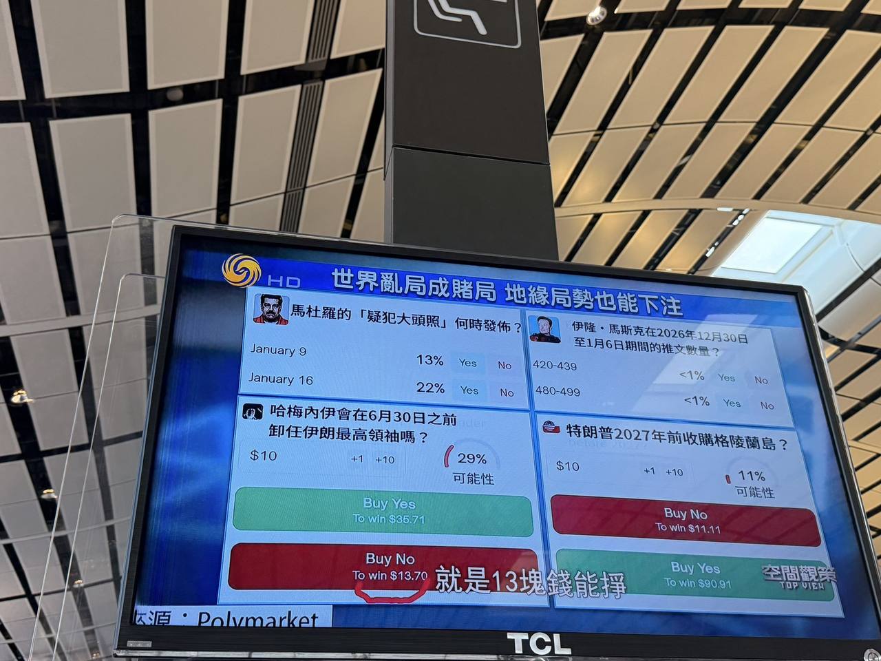 凤凰卫视也开始引用 Polymarket 的信息，可以想象未来这会是新闻的一个重要来源。 - AIBoxBot