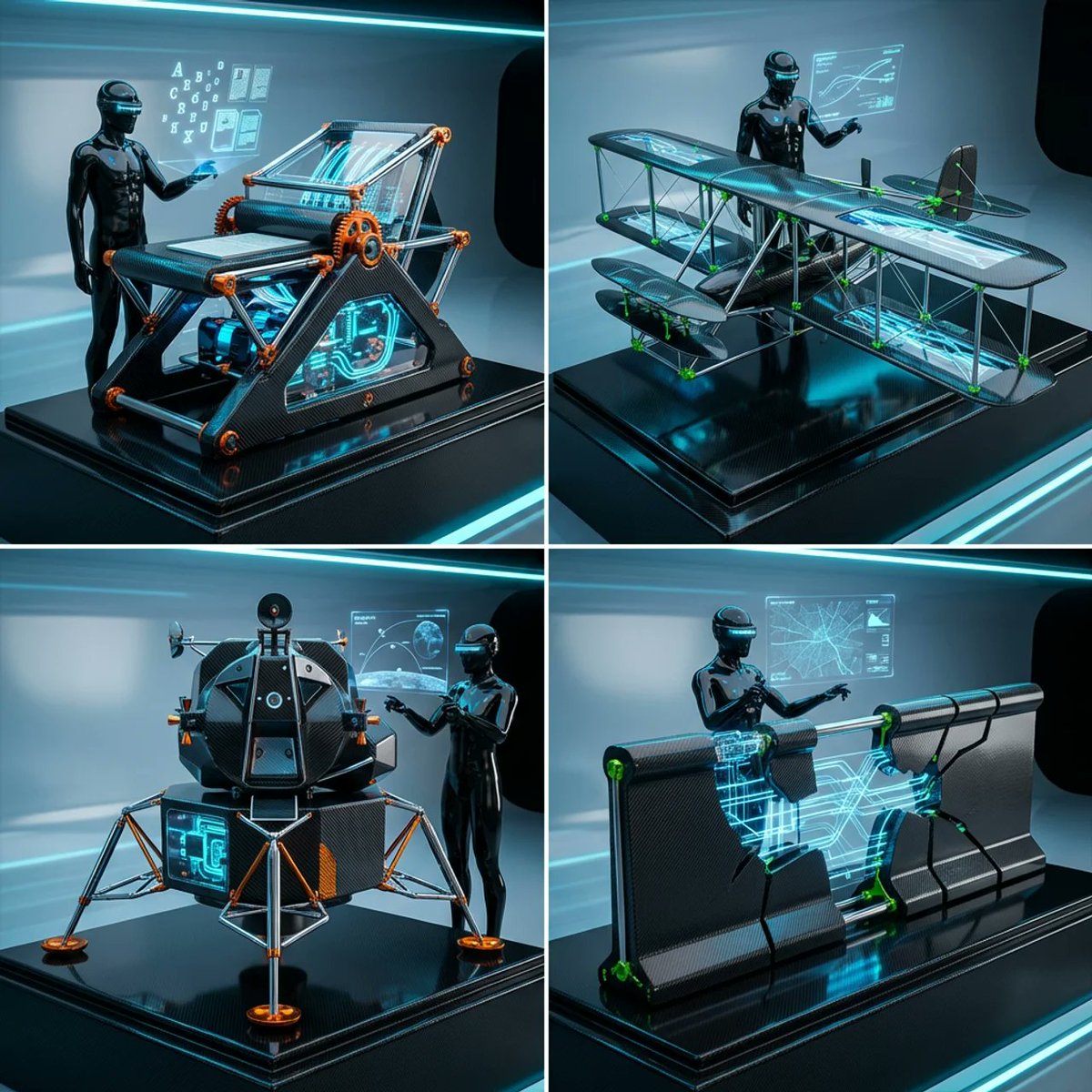 AIBoxBot构图拆解：用同一视觉风格，演绎四个“历史事件”概念｜NanoBanana 实操指南（附提示词） - AIBoxBot