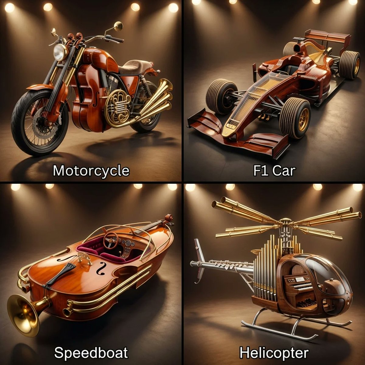 AIBoxBot创作练习：车与乐器融合：NanoBanana 灵感玩法｜NanoBanana 提示词分享 - AIBoxBot