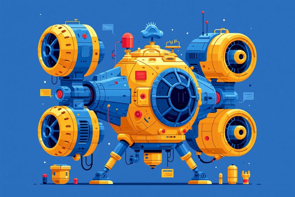 AIBoxBot创作练习：几何低模机械解剖信息图系列｜Midjourney 提示词分享 - AIBoxBot