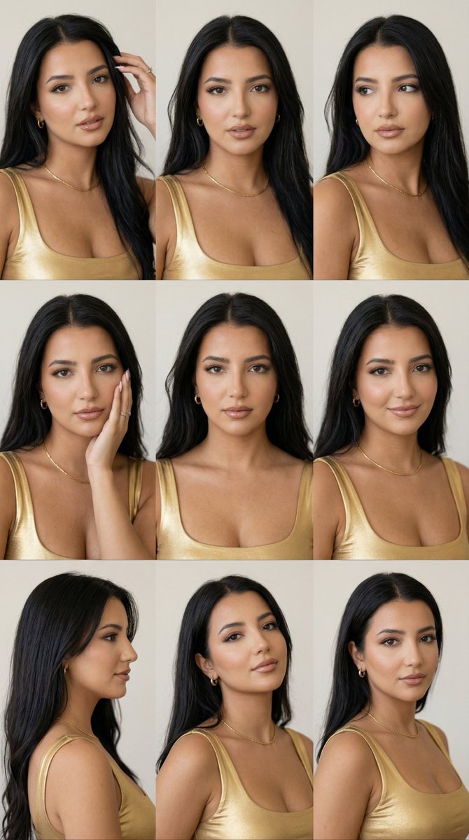 AIBoxBot风格练习：NanoBanana Pro 人像九宫格编辑案例｜NanoBanana 提示词分享 - AIBoxBot