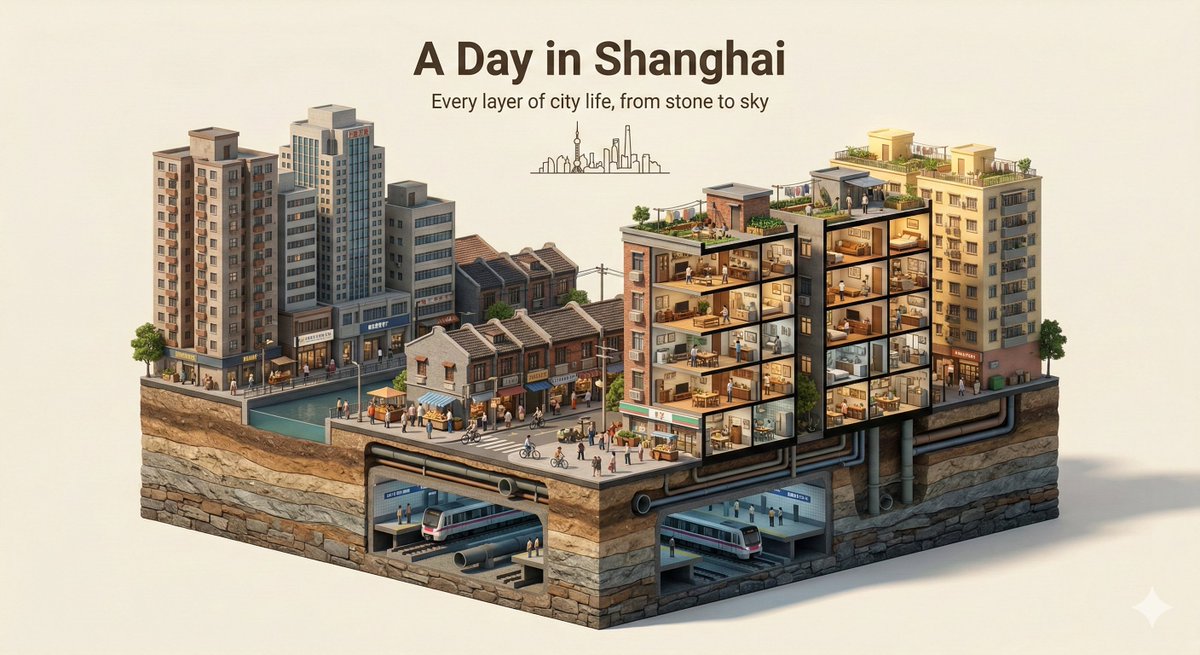 AIBoxBot视觉拆解：城市切面：用立体切片讲一座城市的一天  ｜NanoBanana 教程 - AIBoxBot