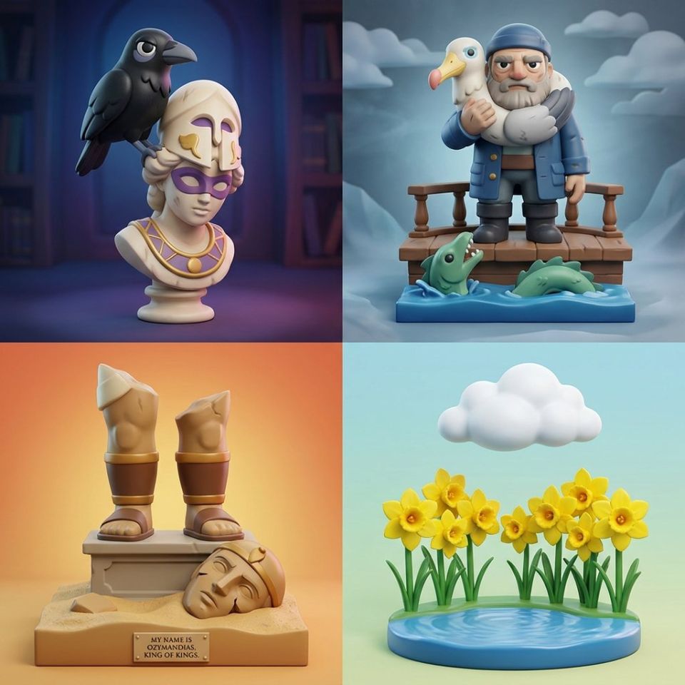 AIBoxBot最新教程：诗歌名场面 × 设计师玩具风格 | Midjourney（附提示词） - AIBoxBot