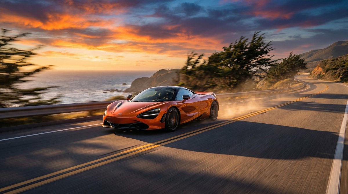 高速跑车海岸公路疾驰场景 - AIBoxBot