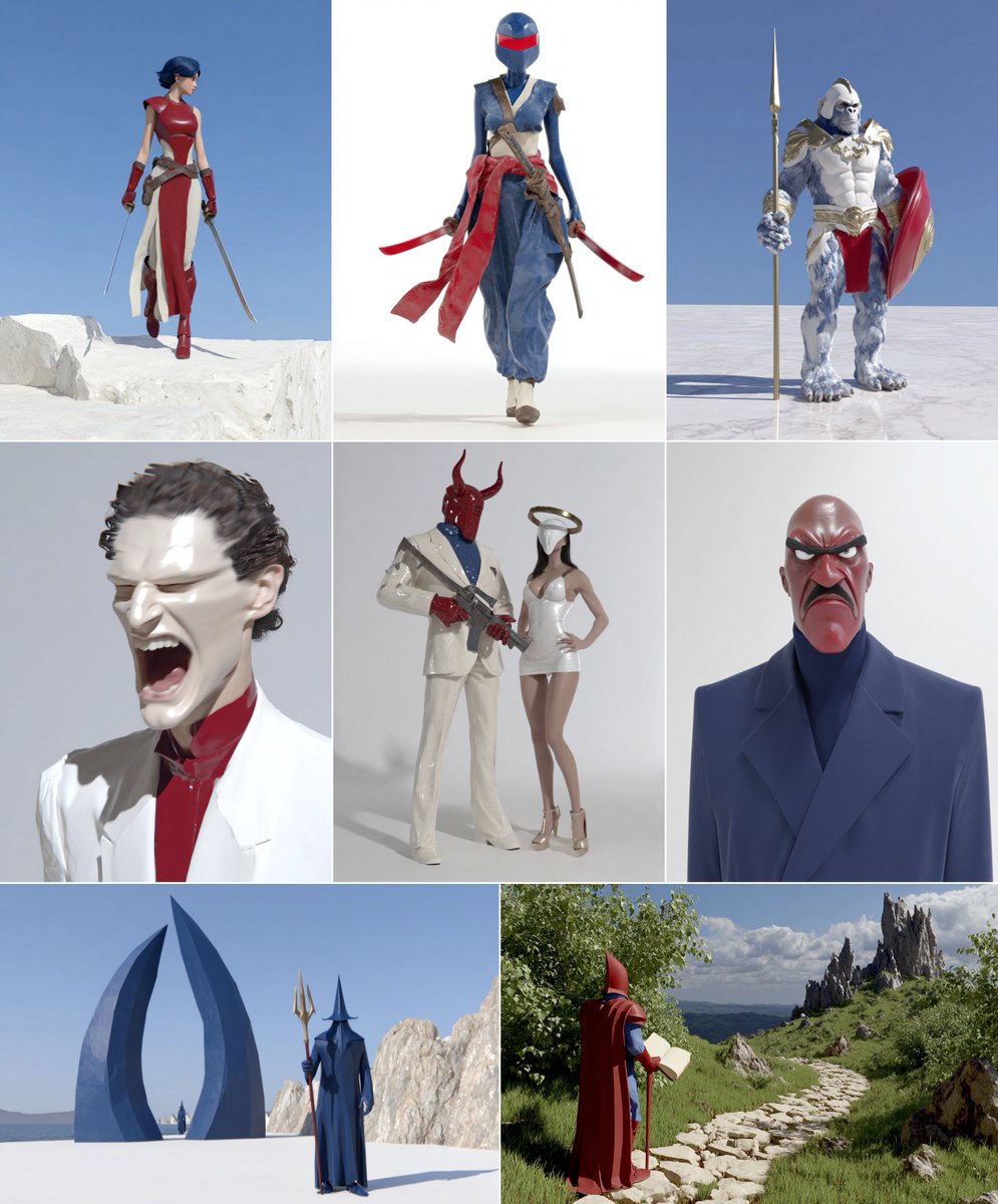 AIBoxBot构图进阶：角色建模神器：Sref 2060250664 风格解析｜Midjourney 提示词 - AIBoxBot