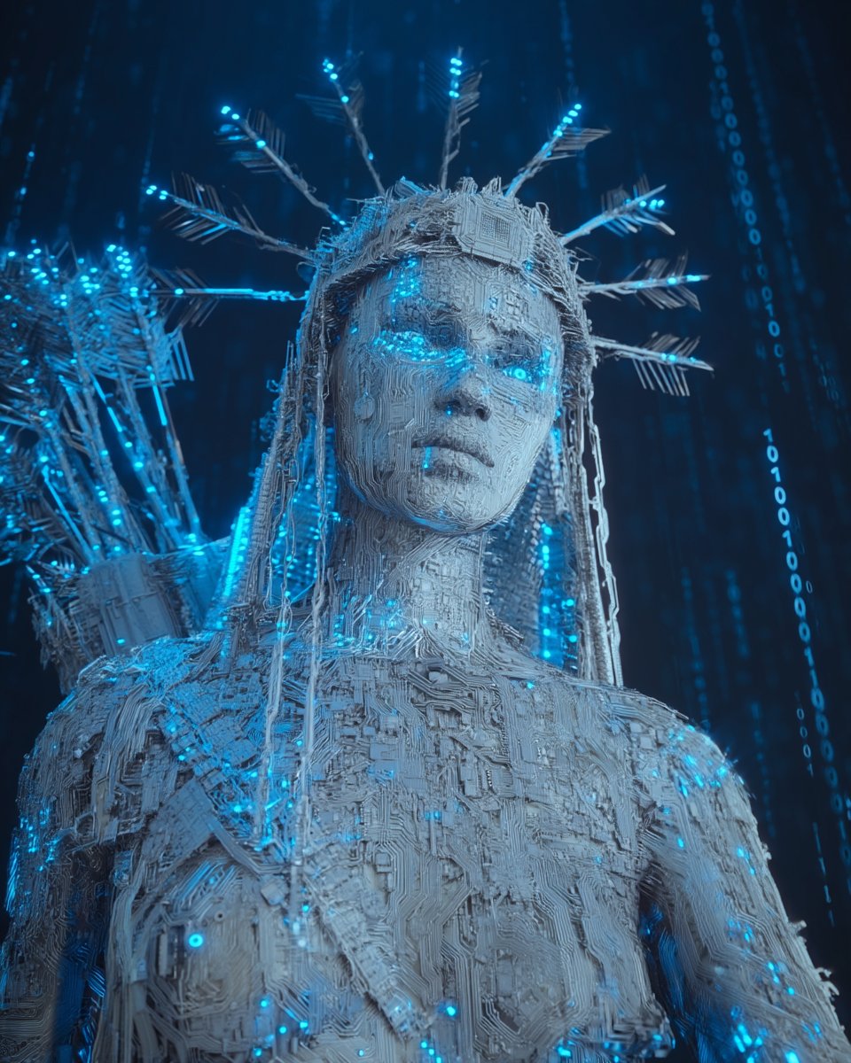 AIBoxBot实战笔记：数字神祇风格的赛博电子肖像｜Midjourney 教程 - AIBoxBot