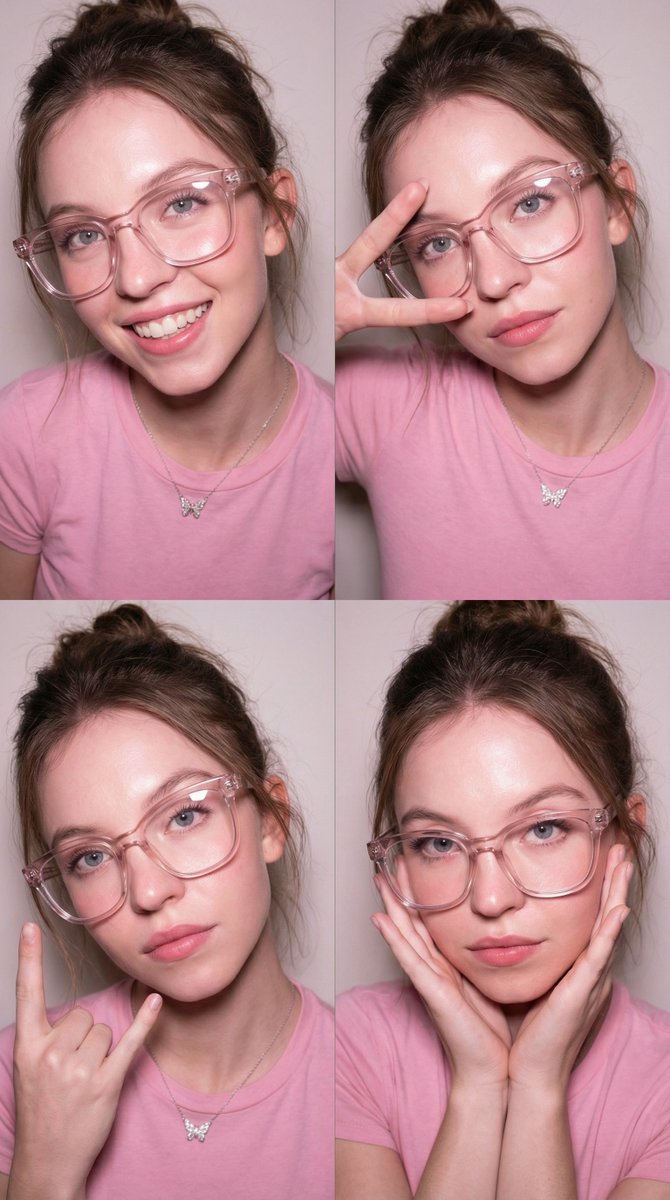 AIBoxBot案例解析：悉尼·斯威尼与安娜·德·阿玛斯四宫格肖像练习｜NanoBanana 提示词 - AIBoxBot