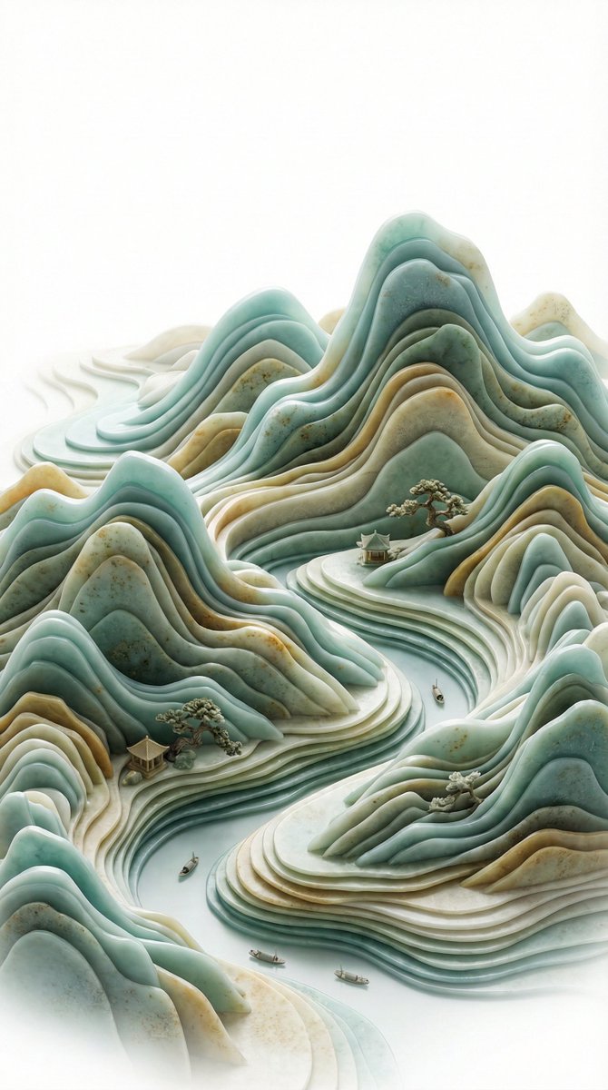 千里江山图的极简新中式重构 - AIBoxBot